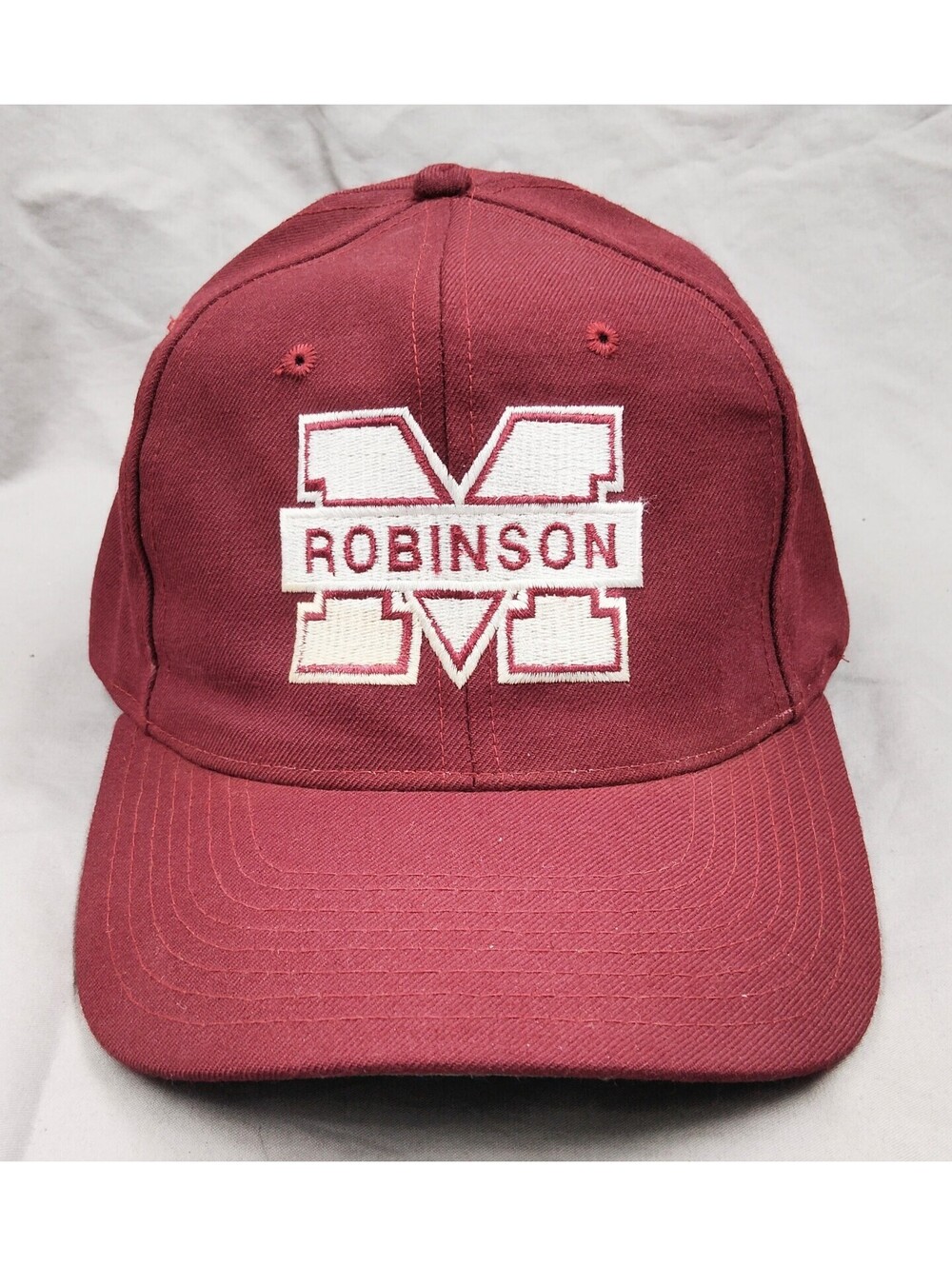 Robinson Maroons DeLong Baseball Hat 7 1/4 Fitted Made USA Vintage Cap Illinois